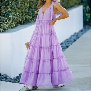 Vici Collection Glyn Cotton Ruffle Tiered Maxi dress